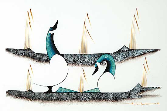 #942 ~ Sweetpea - Untitled - Two Loons
