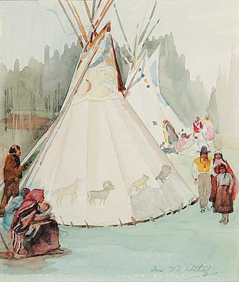 #964.1 ~ Uhthoff - Untitled - Teepees and Families