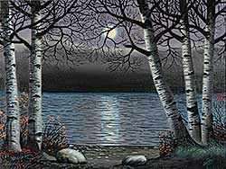 #840 ~ Fisher - Untitled - Moonlit Lake