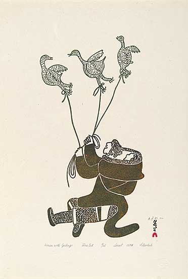 #19 ~ Ashoona - Woman with Goslings  #2/50