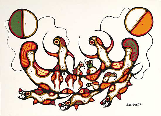 #70 ~ Kakegamic - Untitled - Figures in a Canoe