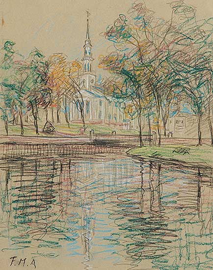 #2 ~ Armington - Untitled - Merwin Congregational Church and Pond