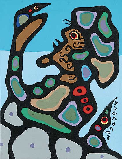 #102 ~ Morrisseau - Untitled - Shaman and Figure