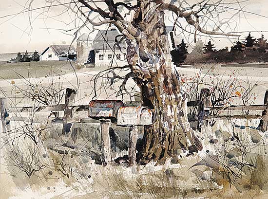 #140 ~ Chan - Untitled - Mailboxes and Farm