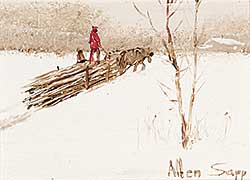 #125 ~ Sapp - Untitled - Carrying Logs for Winter