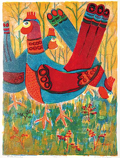 #105 ~ Snow - Three Birds  #10/45 2nd state