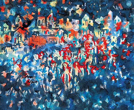 #88.1 ~ Mitchell - Untitled - Bustling City