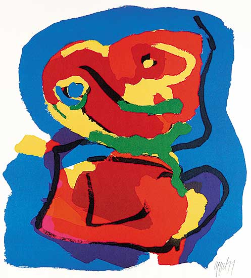 #302 ~ Appel - Untitled - Abstract Face  #A.E.