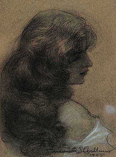 #420 ~ Challener - Untitled - Portrait of a Young Woman