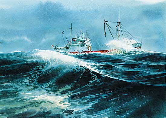 #454 ~ Heine - Coast Guard Vessel, Sir James Douglas, off Vancouver Island