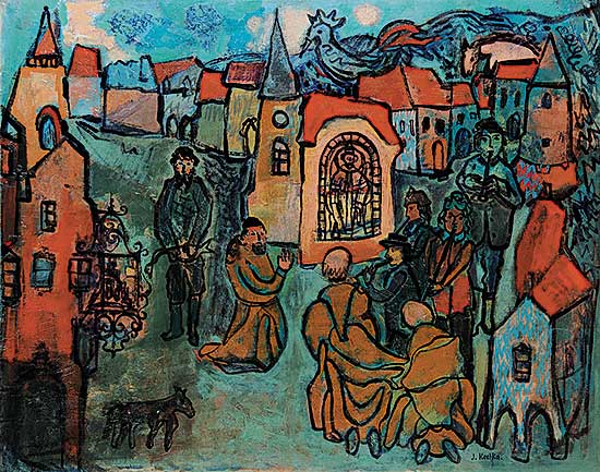 #469 ~ Kostka - Untitled - Gathering in the Village