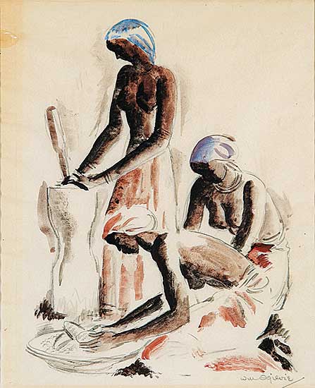 #514 ~ Ogilvie - Untitled - Three Women Making Bread