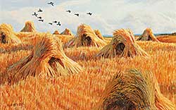 #473 ~ Levesque - Untitled - Harvest Stooks