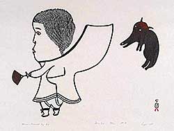 #22 ~ Inuit - Woman Followed by a Dog  #38/50