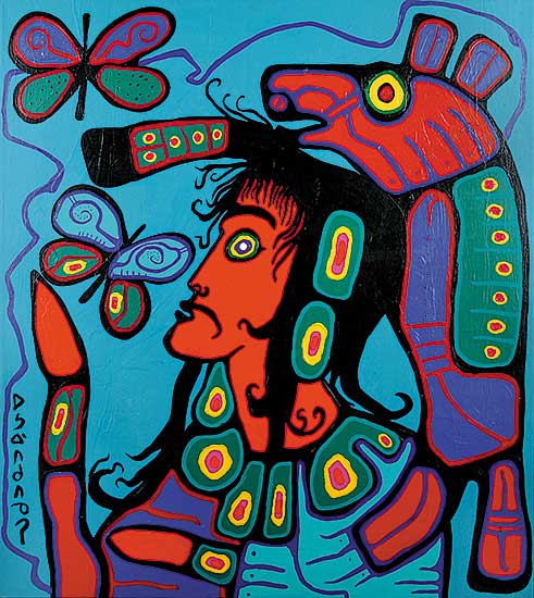 #52 ~ Morrisseau - Bear Shaman Viewing Butterflies