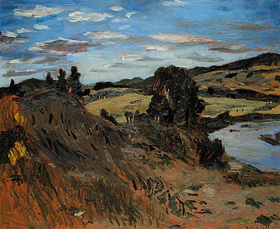 #73 ~ Roberts - Trees on a River Bank, Baie St. Paul