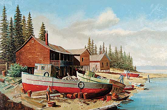 #217 ~ Spelman - Untitled - Preparing for the Fishing Season