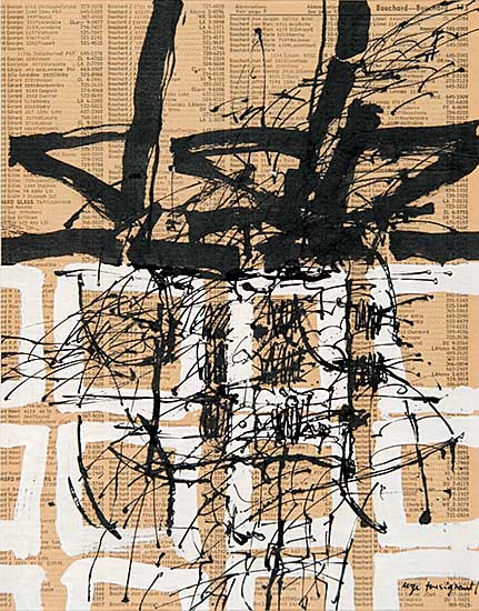 #327 ~ Tousignant - Untitled - Sketch on a Telephone Book