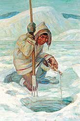 #75.1 ~ Scott - Eskimo Baffin Island Fishing Through the Ice