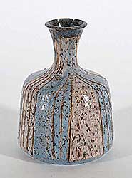 #122 ~ Wildenhain - Untitled - White and Blue Speckled Vase