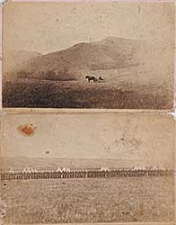 #223.6 ~ School - Untitled - Two Photos - Regiment at the Frontier and Horse and Cart