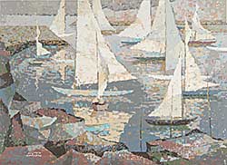 #374 ~ Hassell - Untitled - Sailboats [Small]