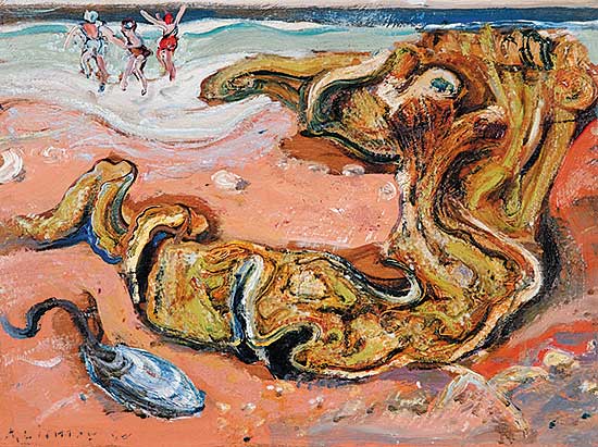 #66 ~ Lismer - Untitled - Frolicking on the Beach