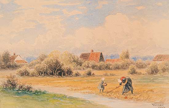 #120 ~ Verner - Untitled - Harvest Scene