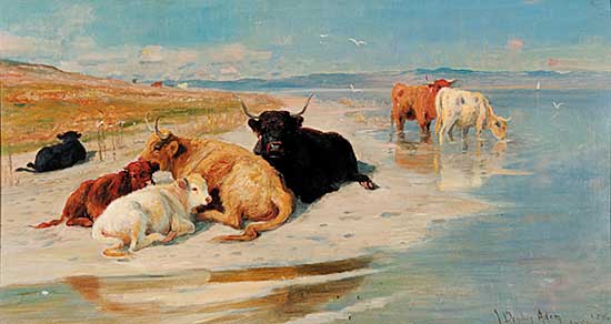 #201 ~ Adam - Highland Cattle by an Estuary