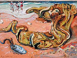 #66 ~ Lismer - Untitled - Frolicking on the Beach