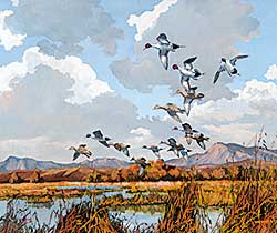 #484 ~ Monahan - Untitled - Ducks Taking Flight