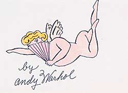 #527 ~ Warhol - Untitled - Flying Cherub with Fan