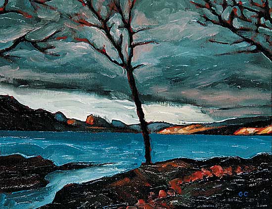 #646 ~ Clark - Winter Evening, Japanese Garden