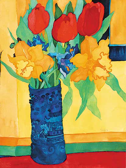 #721 ~ Kulyk - Spring Flowers in a Chinese Vase