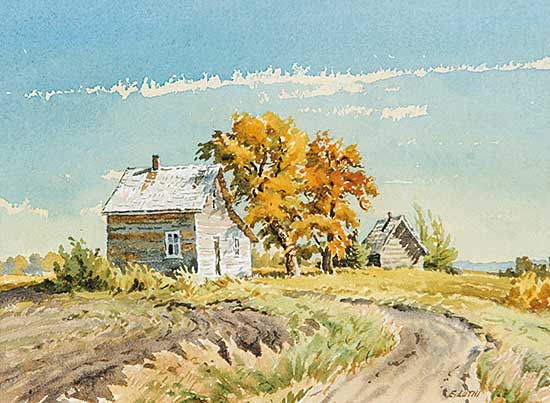 #732 ~ Luthi - Old Buildings West of Fosston