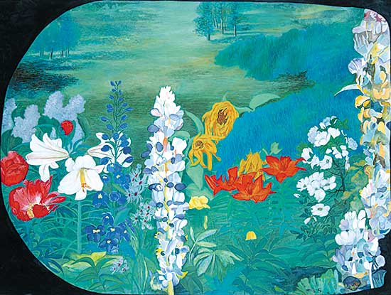 #841 ~ Thavonsouk - Untitled - Colourful Garden