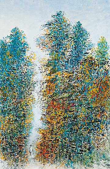 #843 ~ Thavonsouk - Untitled - Lady in Atumn Forest