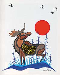 #73 ~ Ray - Untitled - Moose and Flying Ducks