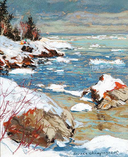 #22 ~ Champagne - Un Apres-Midi de Mars, Sur la greve - St-Irenee, Quebec