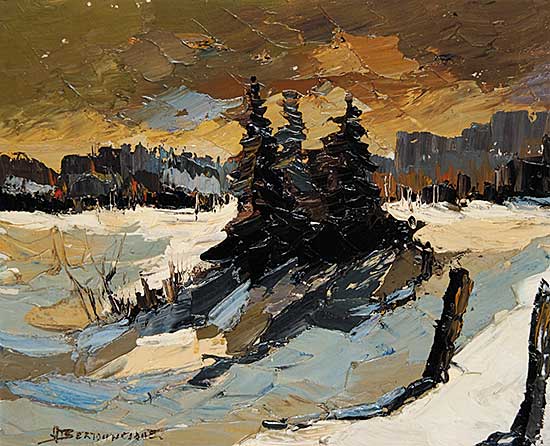 #407.2 ~ Bertounesque - Untitled - Wind Swept Trees