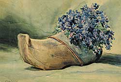 #433 ~ Hutchens - Untitled - Wooden Shoe Planter