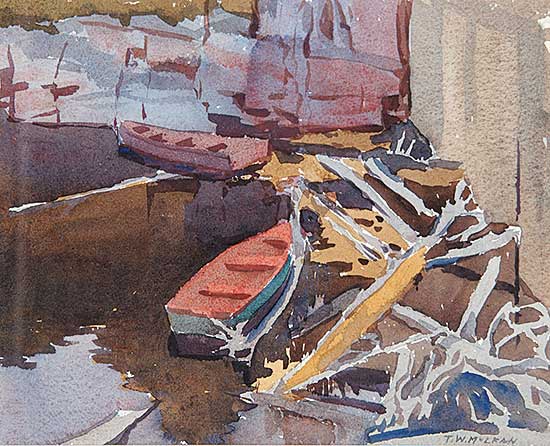 #733 ~ McLean - Untitled - Boats at Dock