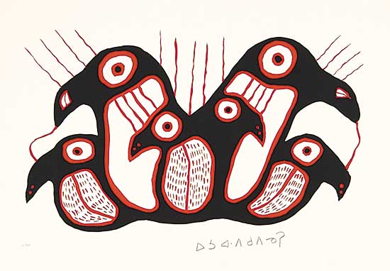 #370 ~ Morrisseau - Untitled - Young Gulls  #31/50