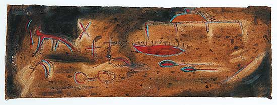 #404 ~ Cardinal-Schubert - Untitled - Pictograph
