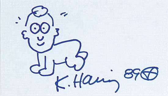 #410 ~ Haring - Untitled - Atomic Baby, Self Portrait
