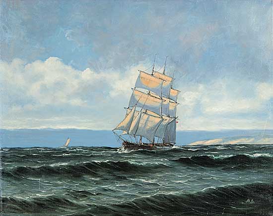 #508 ~ Bille - Untitled - Ship at Sea