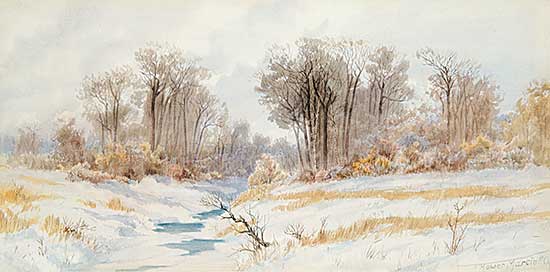 #560.2 ~ Martin - Winter Landscape with Thawing Creek