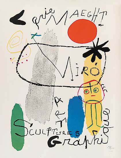 #562.1 ~ Miro - Galerie Maeght - Sculptures Art Graphique Exhibition