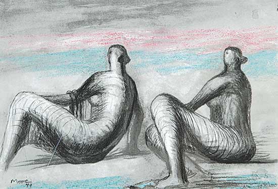 #563 ~ Moore - Untitled - Seated Figures  #1078/3000
