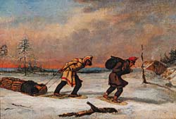 #144 ~ Krieghoff - Untitled - Two Trappers on Snowshoes #144 ~ Krieghoff - Untitled - Two Trappers on Snowshoes